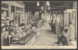 Ansichtskarte Theken in der Konditorei und Café Kaiser, Oranienplatz