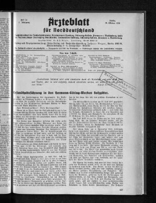Gesundheitsführung in den Hermann-Göring-Werken Salzgitter