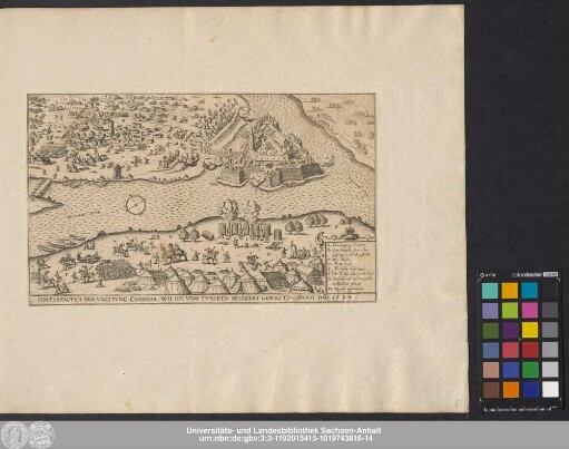 Conterfactvr Der Voestvng Comorra, Wie Die Vom Tvrcken Belegert Gewest Anno D[o]mi[ni] 1594