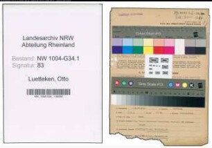 Entnazifizierung Otto Luetteken , geb. 13.12.1900 (Arzt)