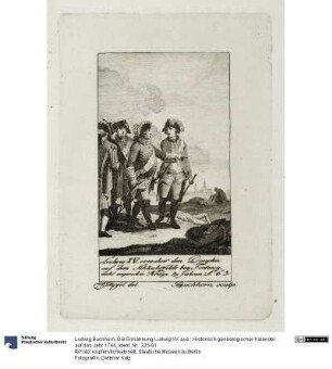 Die Ermahnung Ludwig XV. aus : Historisch-genealogischer Kalender auf das Jahr 1794