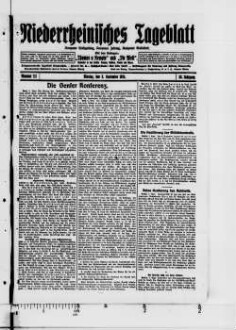 Niederrheinisches Tageblatt : Kempener Volkszeitung : Kempener Zeitung : Lobbericher Tageblatt : Heimatzeitung für den linken Niederrhein