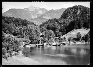 Österreich, Sankt Gilgen. Ortsteilansicht gegen Schafberg