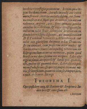 Theorema I. - V. Et Postremum.