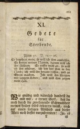 161-176, XI. Gebete für Sterbende.