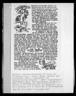 Zwölf Lithographien zum Kommunistischen Manifest — Unsicherheit und Bewegung