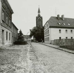 Peitz. Markt, Westseite : Peitz. Markt, Westseite. Blick nach Norden gegen Stadtkirche