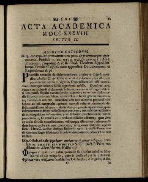 Sectio II.