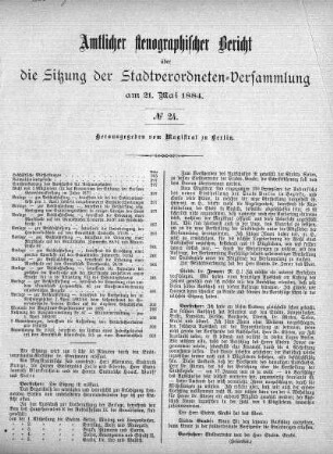 No. 24, 21. Mai 1884
