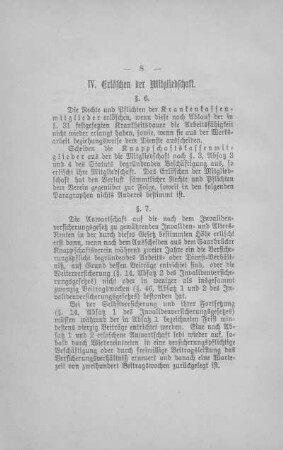 IV. Erlöschen der Mitgliedschaft.