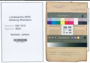 Entnazifizierung Johann Karbach , geb. 10.06.1886 (Technischer Zeichner)