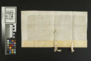 Jugenheim: Vergleichung wegen eines Restes von 440 fl. betreffend Verkauf eines Siebenteils des Gerichts zu Jugenheim durch Friedrich v. d. Huben ...