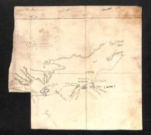 Zeichnung der Küstenlinie der südlichen Arabischen Halbinsel von Theodor Heuglin