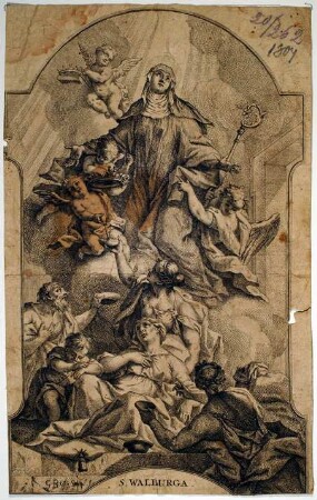 Tiefdruck: Hl. Walburga