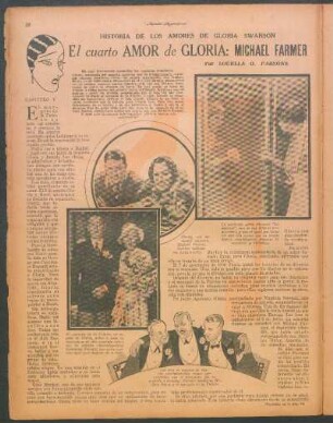 El cuarto amor de Gloria: Michael Farmer : Historia de los amores de Gloria Swanson