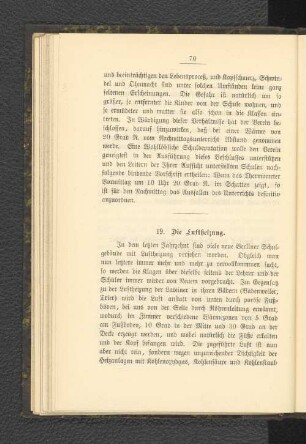19. Die Luftheizung.