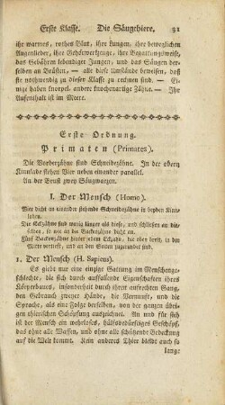 Erste Ordnung. Primaten