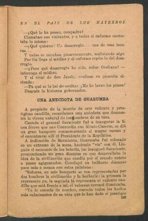 Una anécdota de Guarumba