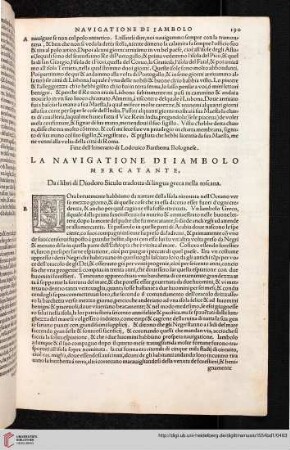 La navigatione di Iambolo Mercatante