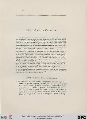 Michel-Ange De Caravage
