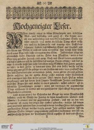 Hochgeneigter Leser