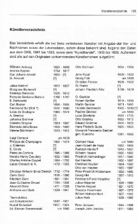 Künstlerverzeichnis