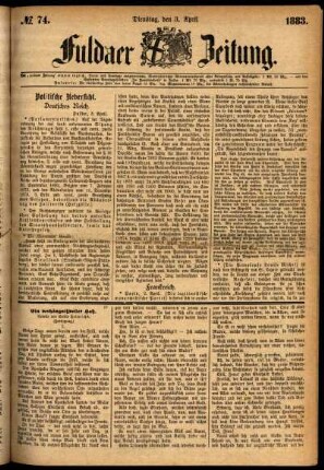 Ausgabe vom Dienstag, den 03. April 1883.