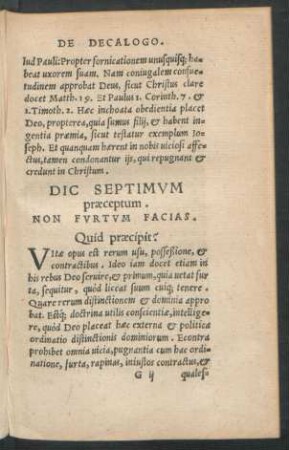 Dic Septimum praeceptum.