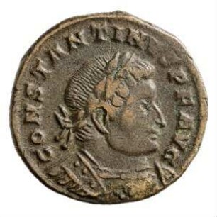 Münze, Follis, Aes 3, 316 n. Chr.