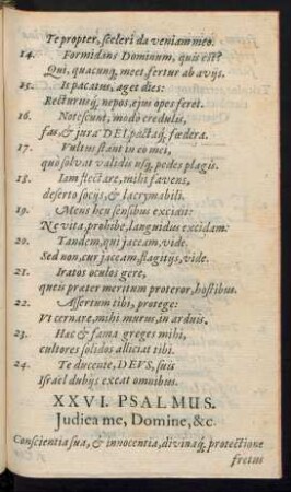 XXVI. - XXX. Psalmus.