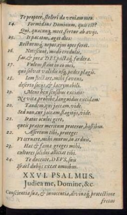 XXVI. - XXX. Psalmus.
