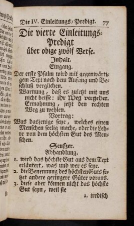 77-104, Vierte Einleitungs-Predigt