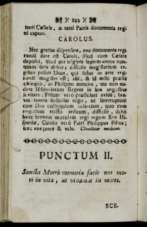 Punctum II.