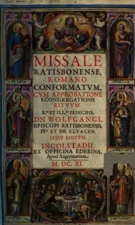 Missale Ratisbonense, Romano Conformatum : Cum Approbatione S. Congregationis Rituum