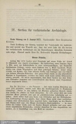 Neue Funde (Vorhistorische Archäologie)