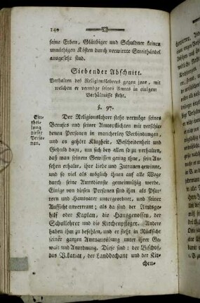 Siebender Abschnitt. Verhalten des Religionslehrers gegen jene, mit welchen er vermöge seines Amtes in einigem Verhältnisse steht.