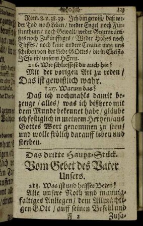 Das dritte Haupt-Stück. Vom Gebet des Vater Unsers
