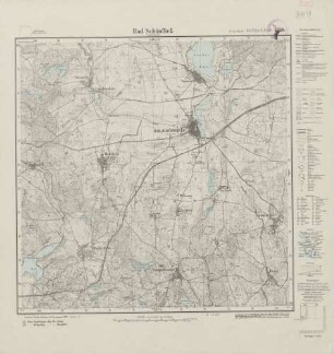 3053 (alte Nr.: 1559) Bad Schönfließ in der Neumark, Meßtischblatt (4cm - Karte)