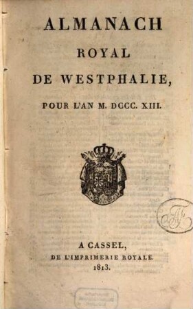 Almanach Royale de Westphalie