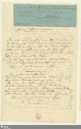 111: Keine Declamation - Mus.Schu.111 : [Gedicht]