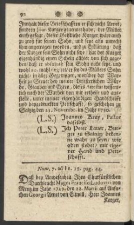 Num 7. ad lin. 12. pag. 44.