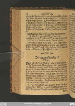 (CXIII.) Die tyrannische Stief-Mutter.