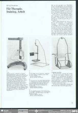 Für Therapie, Training, Arbeit : Rehabilitation