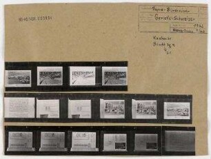 Repros für einen Vortrag von Peter Schweizer und Hans Gericke über Bürohochhäuser. Berlin