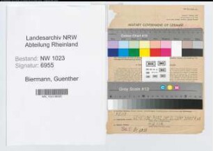 Entnazifizierung Guenther Biermann , geb. 19.02.1894 (Verwaltungsdirektor)