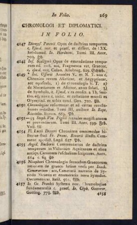 Chronologi et Diplomatici