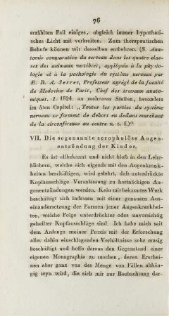 VII. Die sogenannte scrophulöse Augenentzündung der Kinder