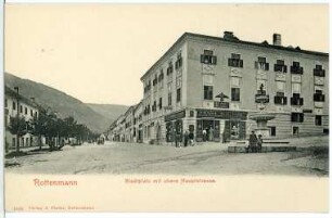Rottenmann. Stadtplatz und obere Hauptstraße