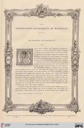 5: Les expositions artistiques de Marseille, [2] : les artistes contemporains