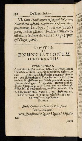 92-102, Caput III: De Enunciationium Differentiis, Caput IV: De Divisione Enuntiationis Simplicis Ratione, Caput V: De Divisione Enunciationis Simplicis Ratione